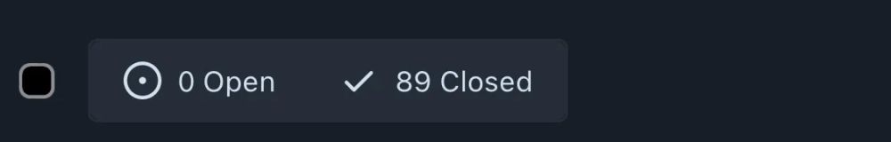 Forgejo issues, 0 open, 89 closed