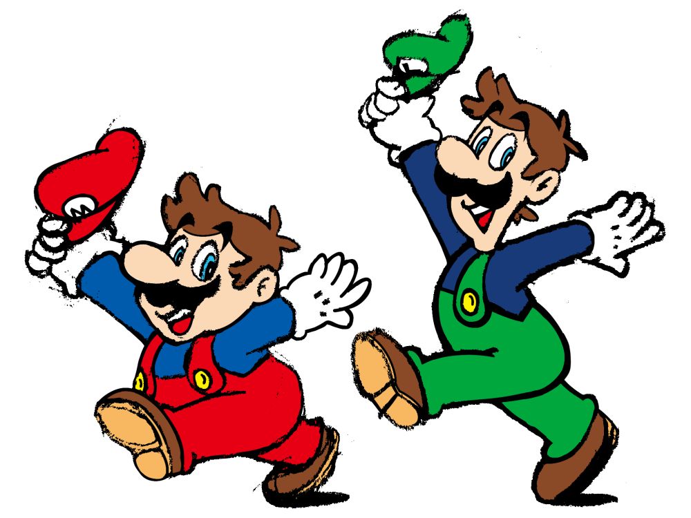 super mario brothers mario with luigi