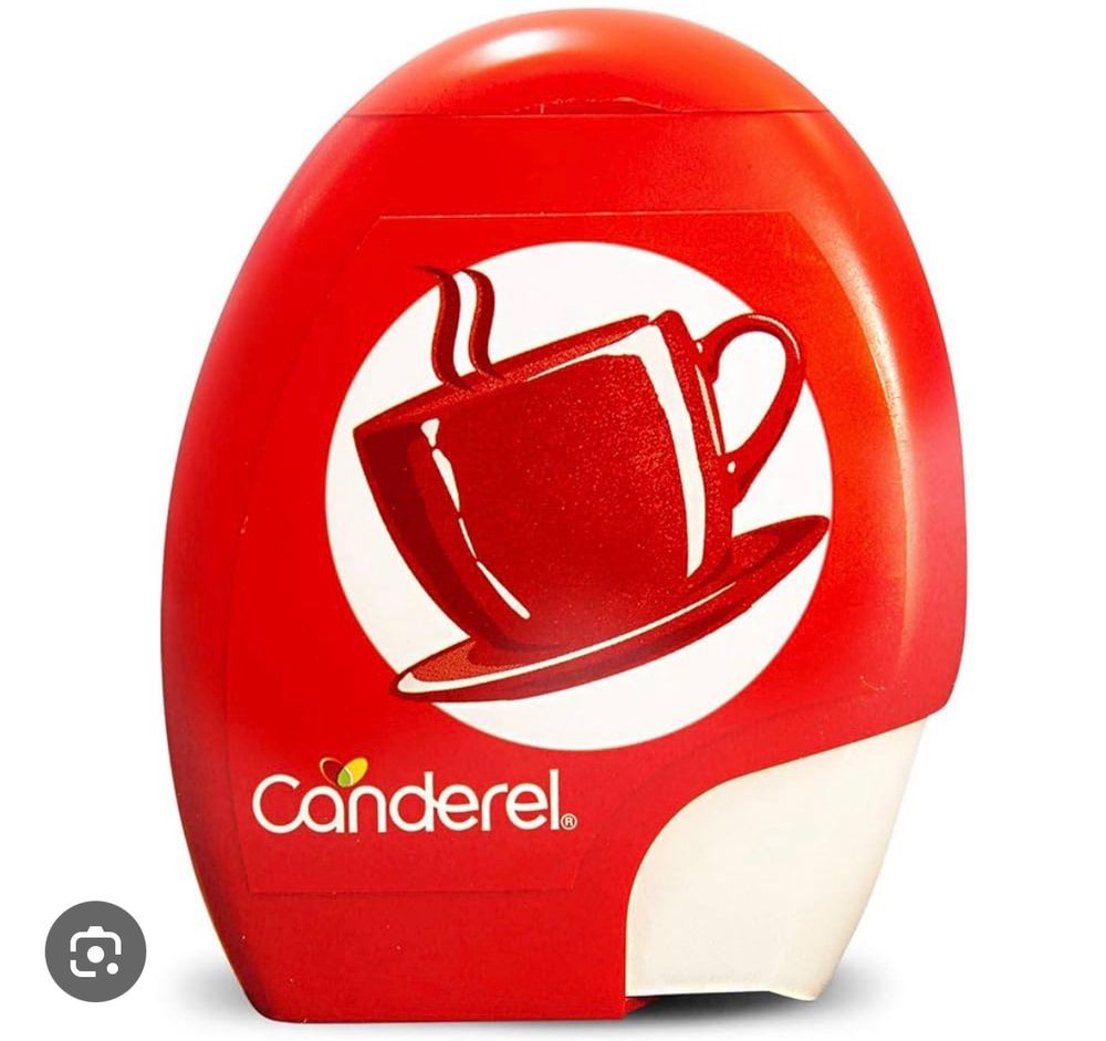 Red Canderel dispenser, similar in shape to the inhaler in the previous pic