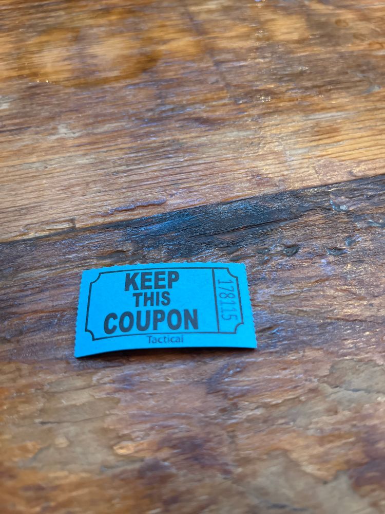 Photo of raffle ticket