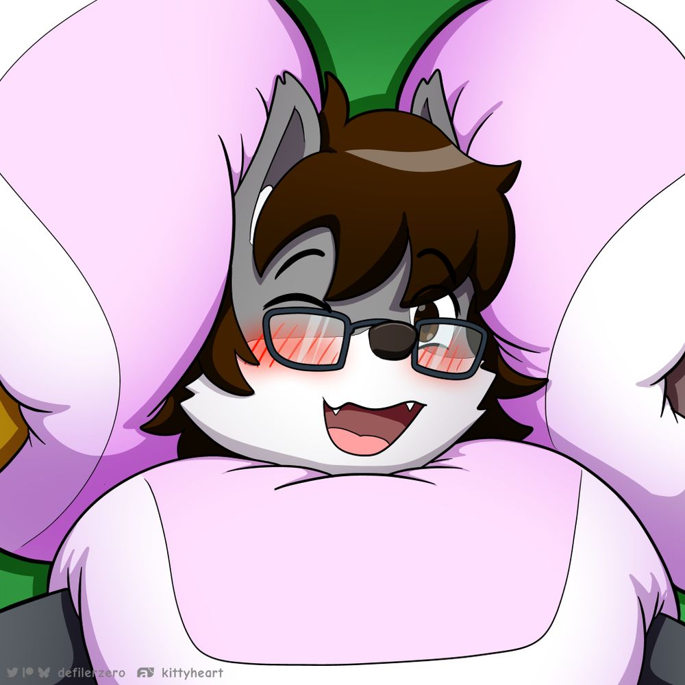 Indie Timber is blushing and giggling as his face is being smushed by three pink diapers.
#headshot #diaper #glasses #facesitting #blush