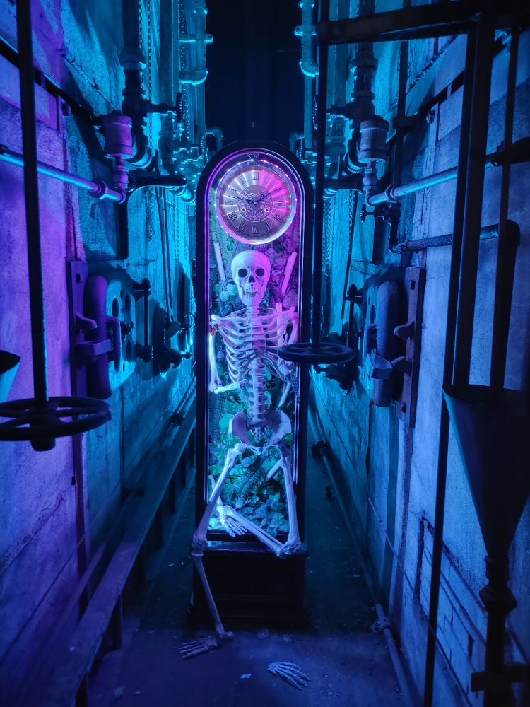 A skeleton in a clock at the Georgetown Steam Plant