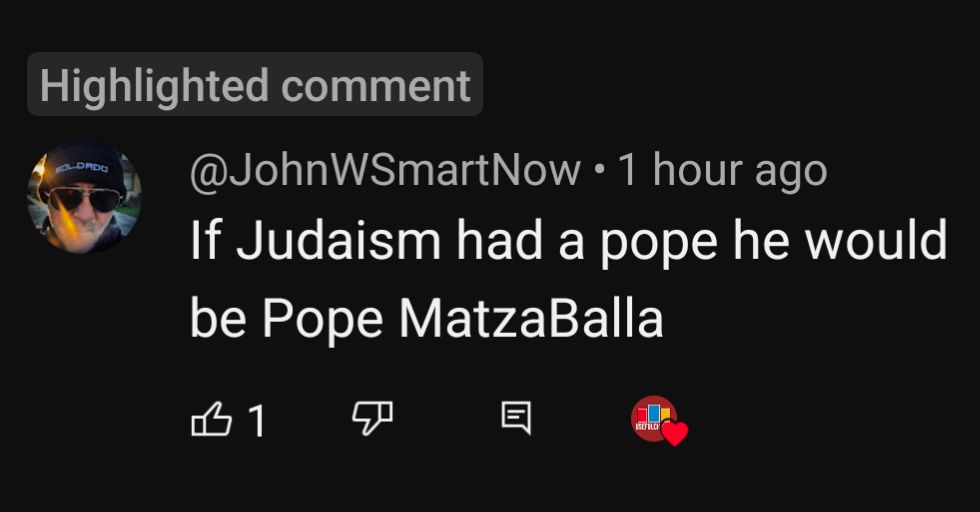 If Judaism had a pope he would be Pope Matzaballa