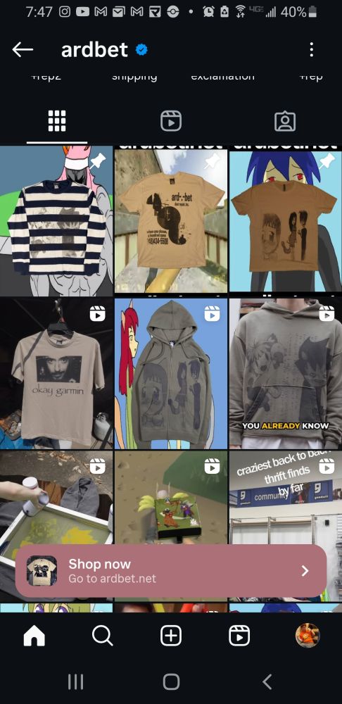 more nonsenseical shirts with homestuck characters and children's anime drawings, and also iron man i think