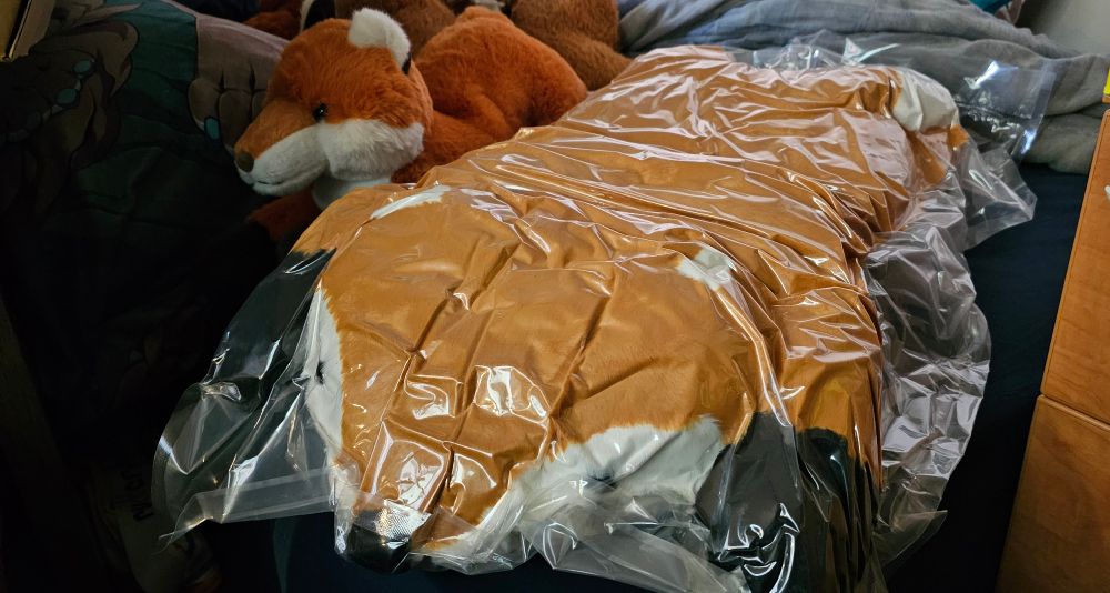 Vacuum packed fox plush that's fucking flat