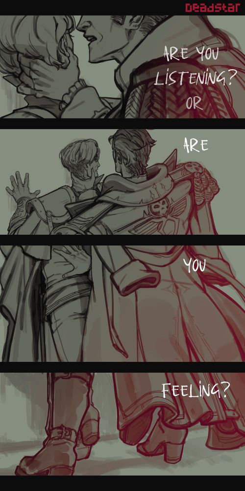 deadstar warhammer 40k rogue trader aurastor von valancius and heinrix van calox "are you listening? or are you feeling?" sequential art comic