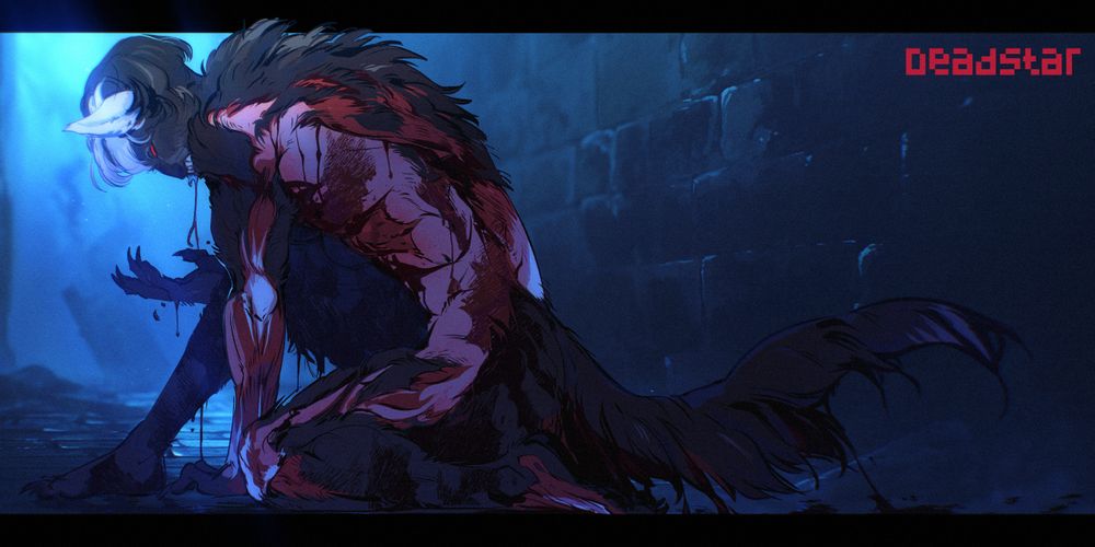 classical werewolf transformation art by deadstar gore blood einrich von nostrava oc
