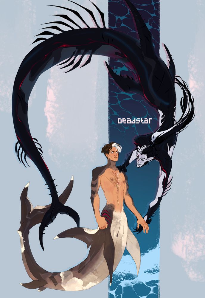 warhammer 40k rogue trader fanart mermay 2025 shark sea serpent mermaid merman calix von fellner aezhyrrael nesairaeth