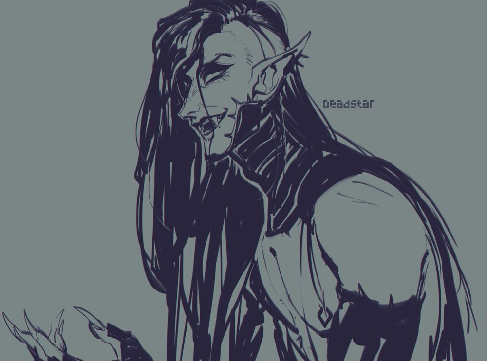 #deadstar drukhari warhammer oc wh40k aeldari wip sketch kuzha