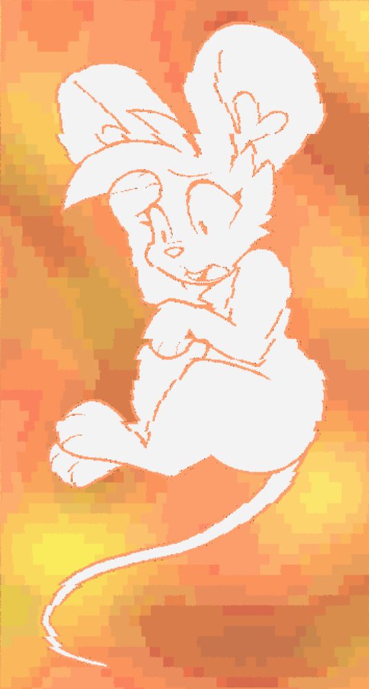 drawing of a small mouse experiencing a waking nightmare where she finds herself in hell