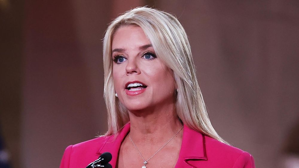 This is Ms. Bondi when she was confirmed as U.S. Attorney General in February 2025.