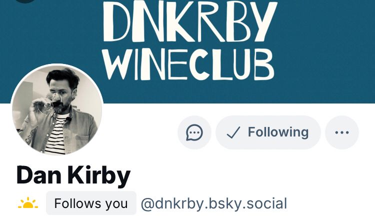 Dan Kirby’s profile page on Bluesky.