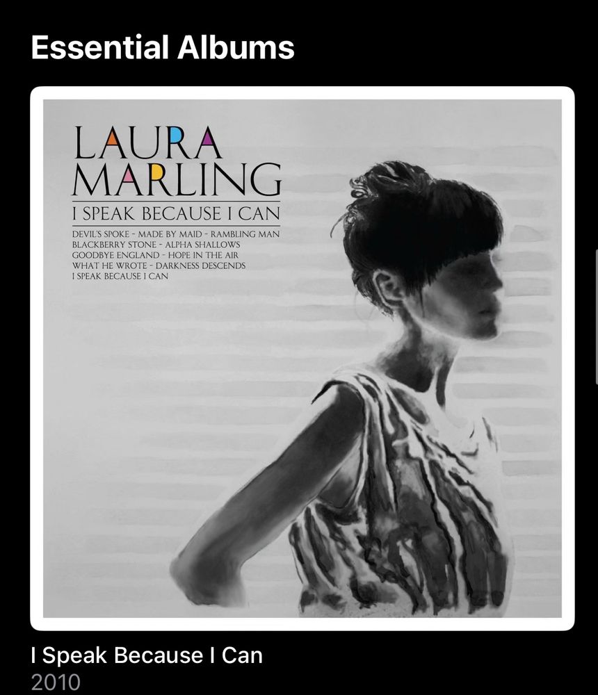 the album cover for Laura Marling’s I Speak Because I Can