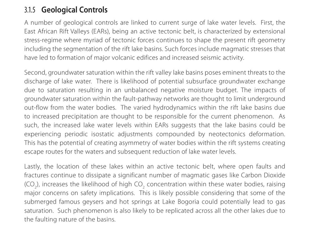 Picture of text from linked article describing risks from submerged lakes