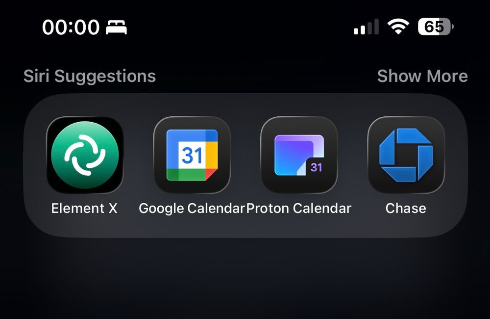 A row of application icons where the text for two of the icons is so close it looks like one word.