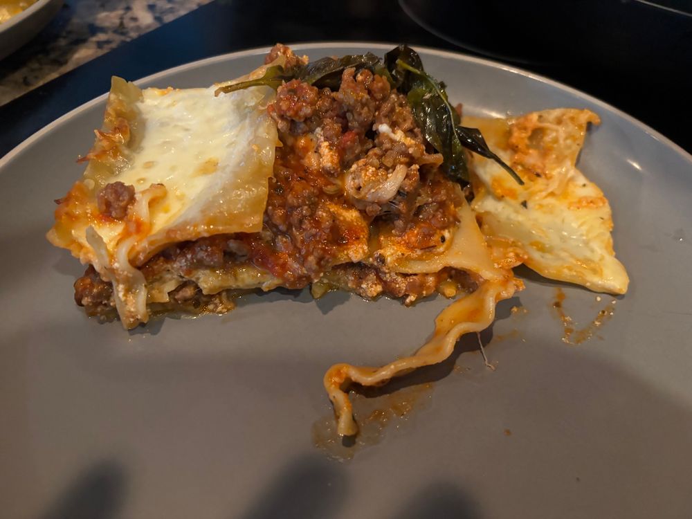 Finished lasagna 