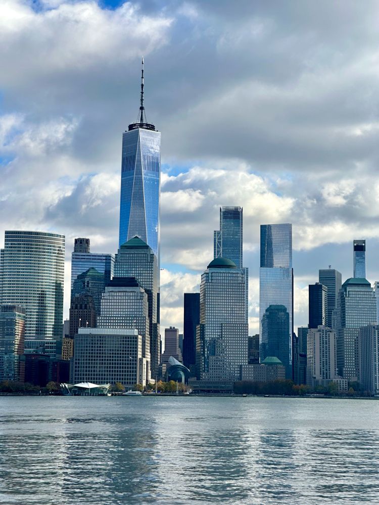 One World Trade Center tower and other skyscrapers in the downtown New York City
