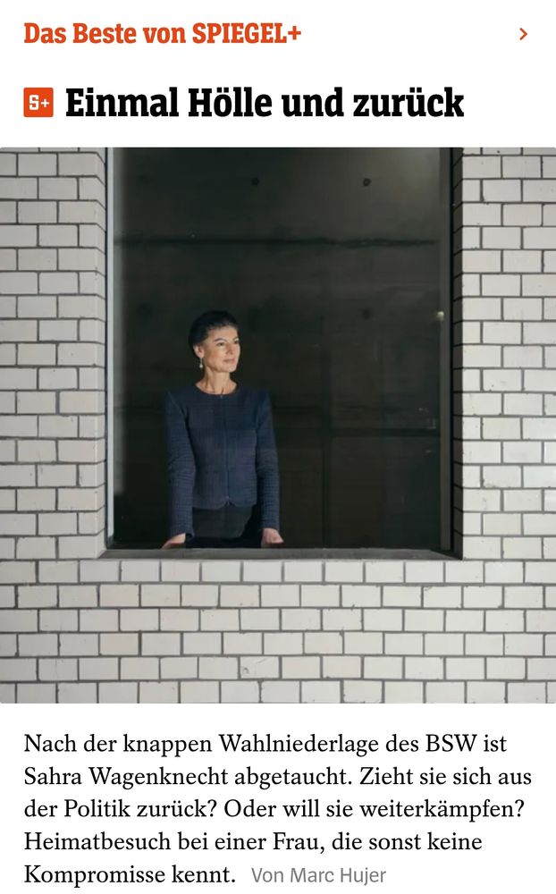 Sarah Wagenknecht steht an im einem Fenster und blickt hinaus 