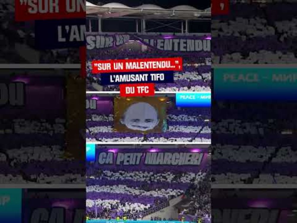 TFC-#liverpool,  l'amusant tifo toulousain