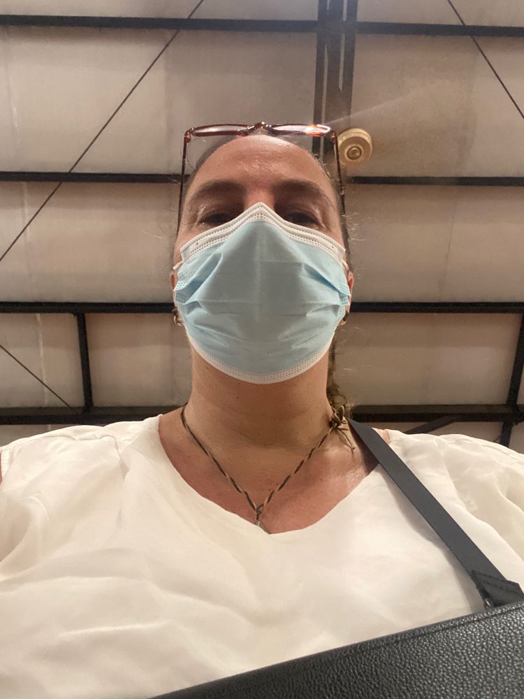 Selfie de moi avec un masque