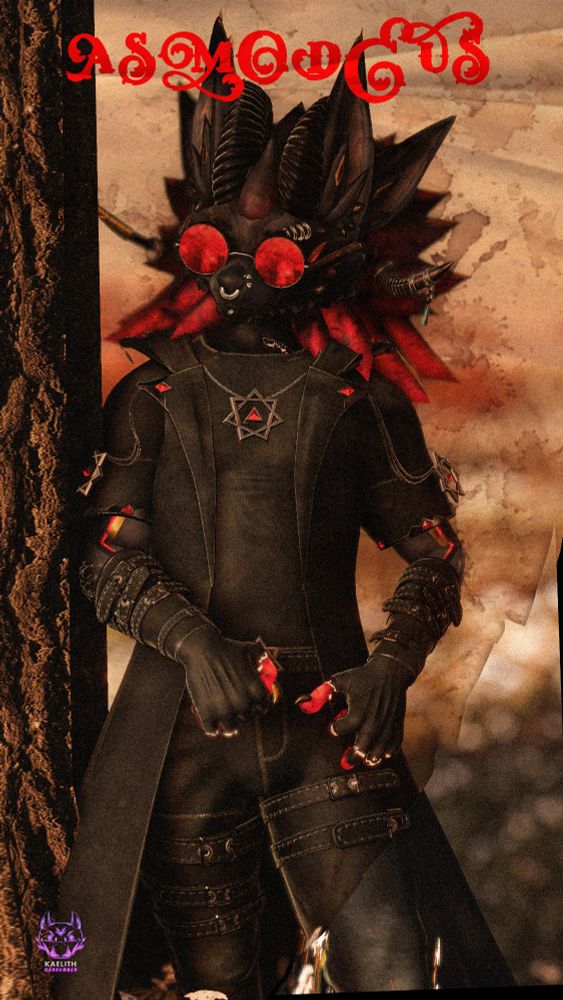 This picture was taken while wearing the Avatar "Furality Somna Nightbeast Asmodeus" made by 3Rr0r_418.
The image it self has be modified slightly to give it a more old timy, almost Wild Western kind of Aesthetic.
This is not my avatar or a commission. This avatar is a publicly available avatar that can be found using world like "Prismic's Avatar Search".