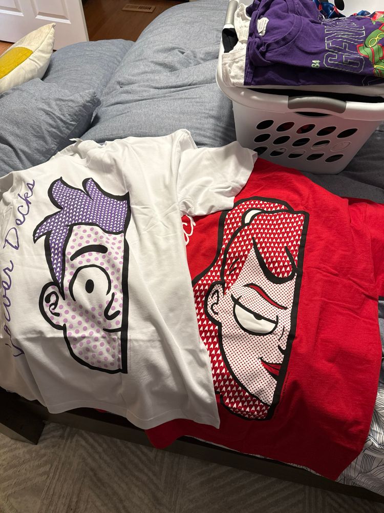 Boimler and Mariner from Lower decks tee shirts