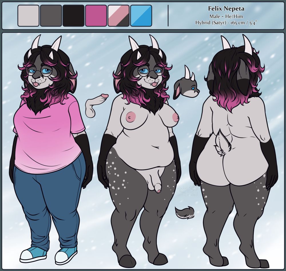 Felix is a deer/rabbit/fox hybrid who is on the heavier side