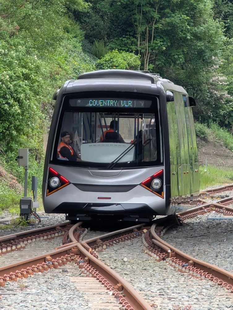 Coventry Very Light Rail Veichle on the tracks at BCIMO in Dudley