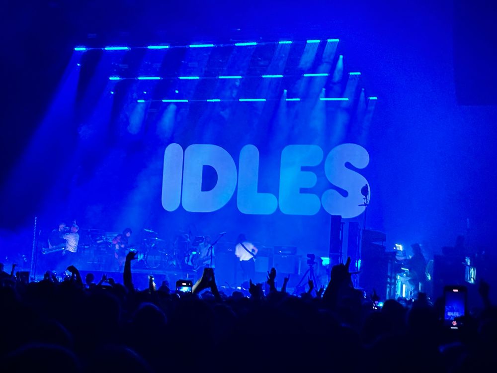 Idles on stage Alexandra Palace