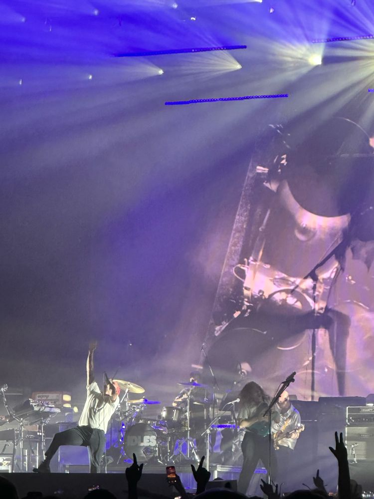 Idles on stage at Alexandra Palace