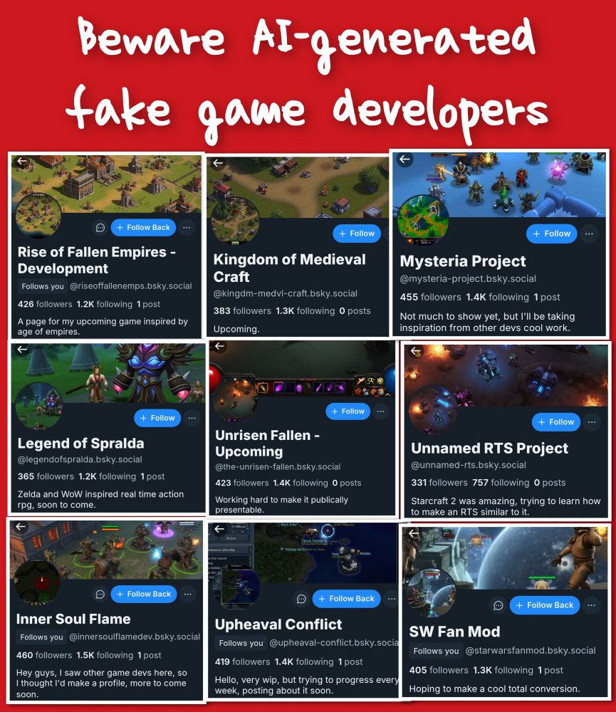 Beware of AI generated fake game developers 