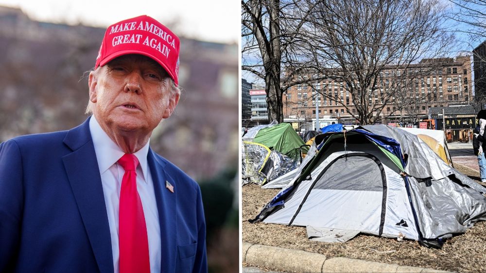 Donald Trump shared a post on Truth Social urging homeless people to leave the capital