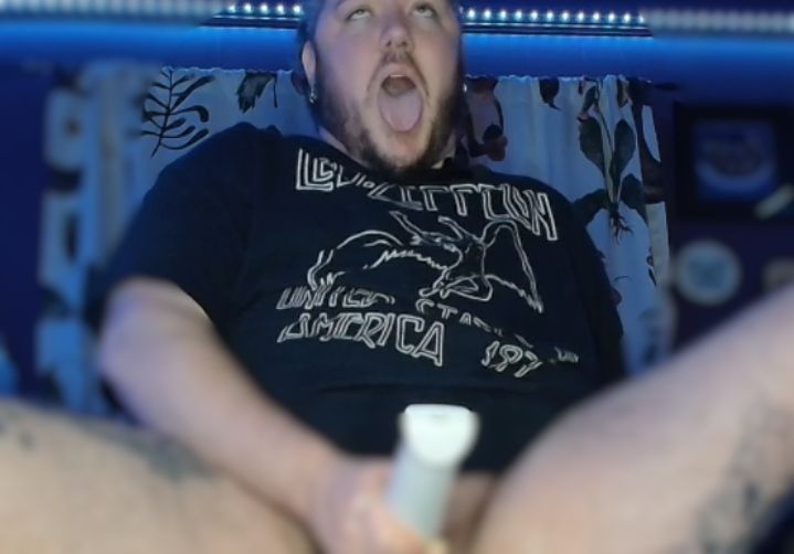 Alfie making the 'ahego' face with his eyes rolled back in his head. 