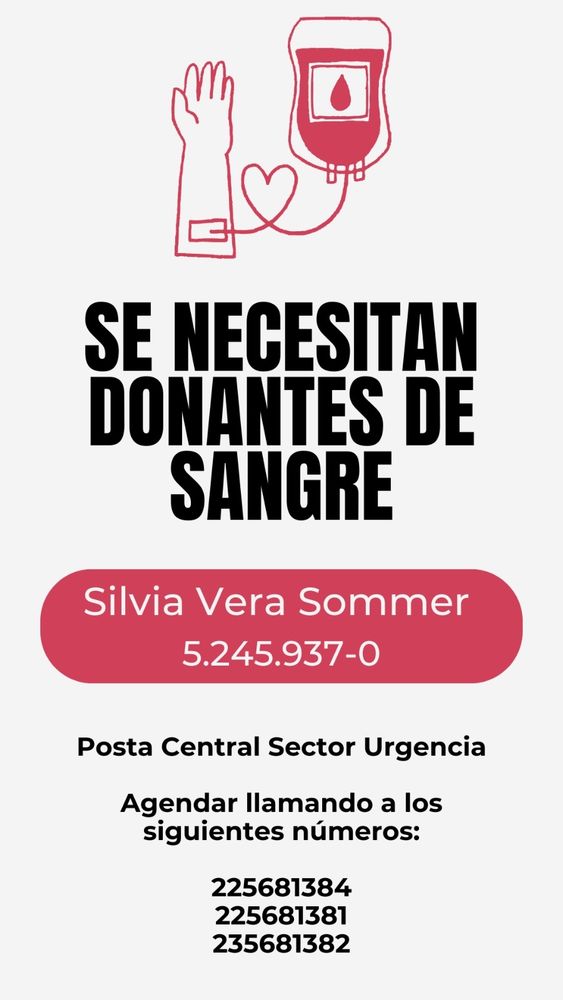 Se necesita sangre para la Silvia Vera Sommer 
