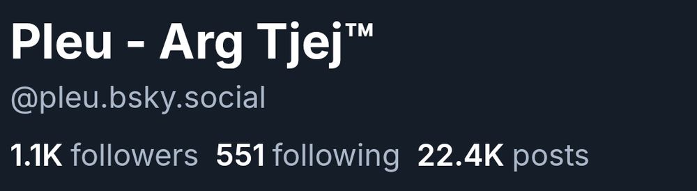 Pleu har skrivit tjugotvåtusenfyrahundra bluppar enligt profilen.