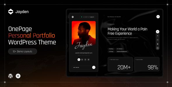 Jayden – Personal Portfolio WordPress Theme