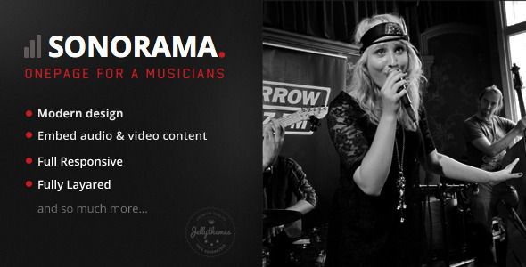 Sonorama – Onepage Music Template