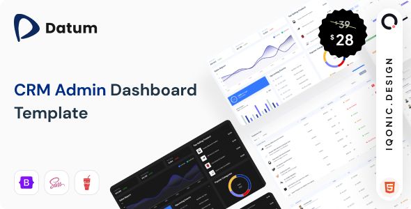 Datum – Datum – React, Vue, Laravel, HTML CRM Admin Dashboard Template