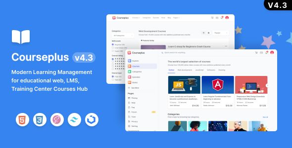CoursePlus – Modern Learning Management HTML template
