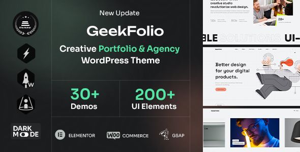 Geekfolio – Elementor Creative Portfolio  Agency WordPress Theme
