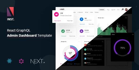 Inst – React Admin Template with GraphQL
