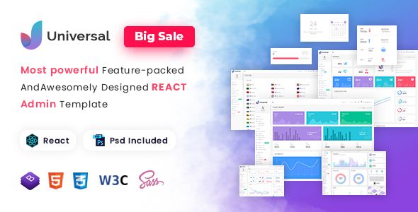 Universal – React Admin Template