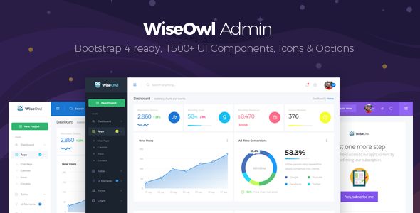 WiseOwl – HTML Bootstrap 4 Admin Template