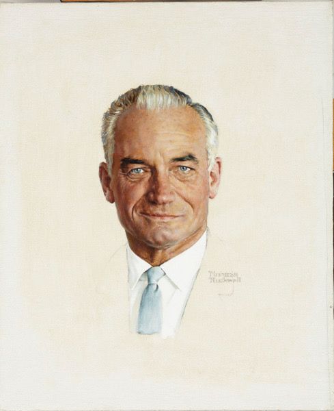 A Norman Rockwell portrait of Barry Goldwater that also looks unsettling like both Leland Palmer and Robert F Kennedy Junior