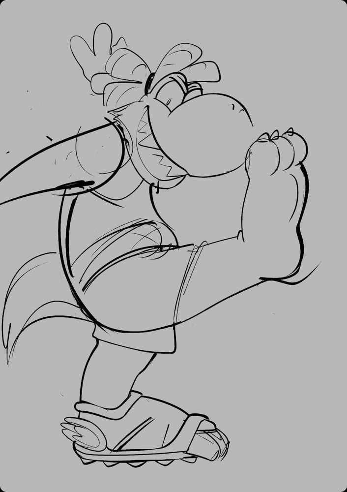 old, unfinished sketch-doodle of Foxshi in some soccer gear, intended to become a Super Mario Strikers piece