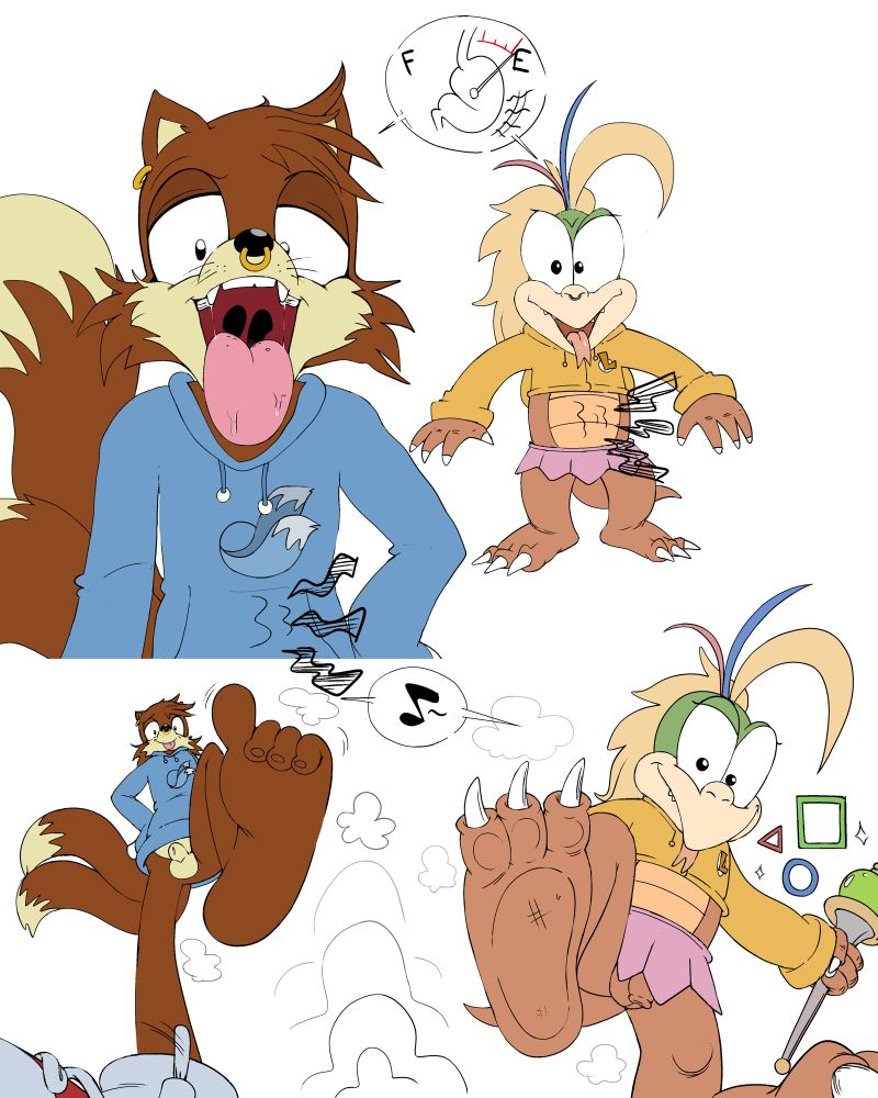 Tails and Lems DIC-ified and hongry, evidently with some plans for the shrinking viewer 