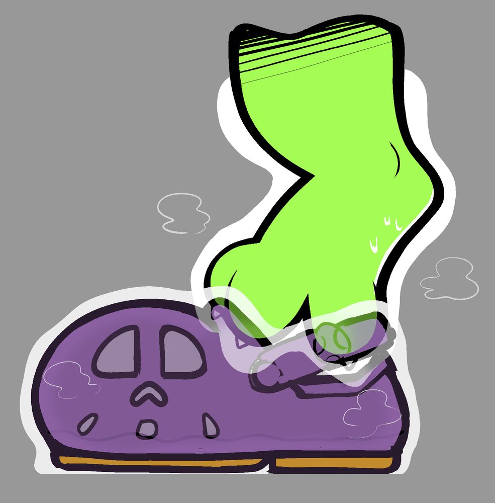 A nice cut-away view of Foxshi slipping a croc on