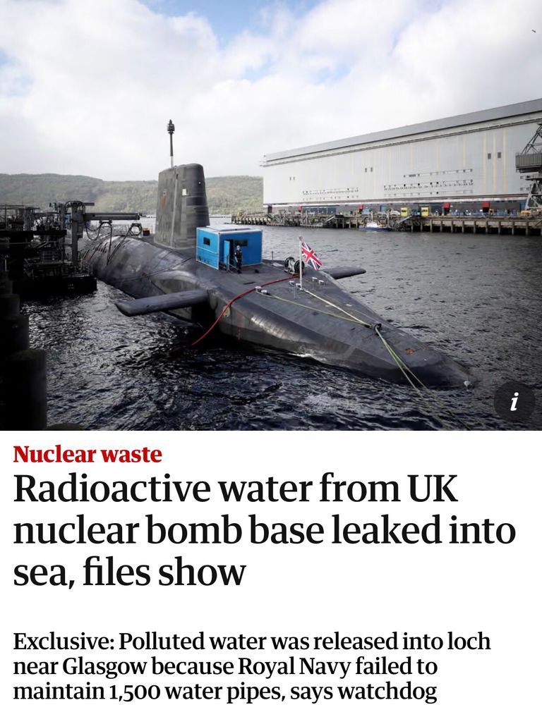Radioactive leak in Scottish loch from our governors nuclear subs.