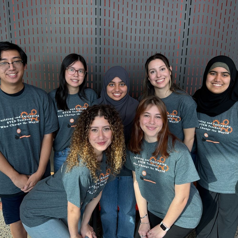 group of student employees at an event
