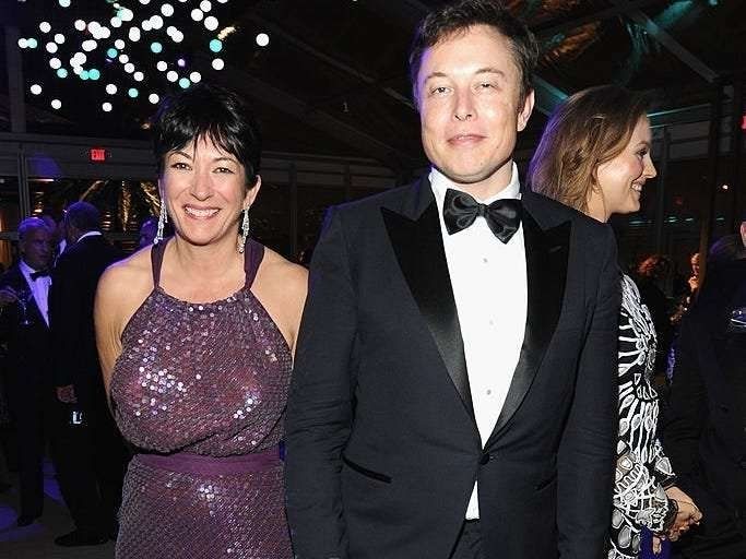 alleged pedophile elon musk pictured with convicted child sex trafficker ghislaine maxwell